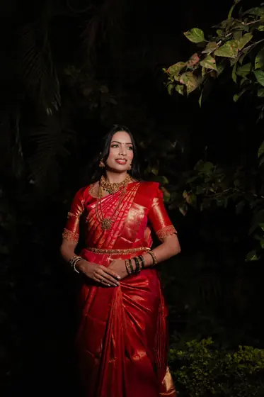 Lit against the leaves — Arjith & Vani, Hubballi